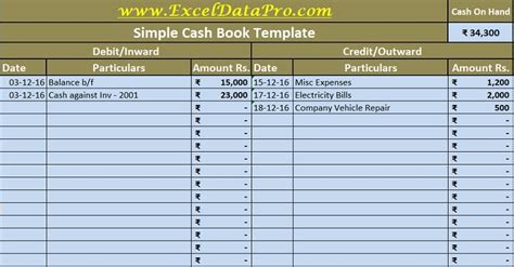 Download Cash Book Excel Template .